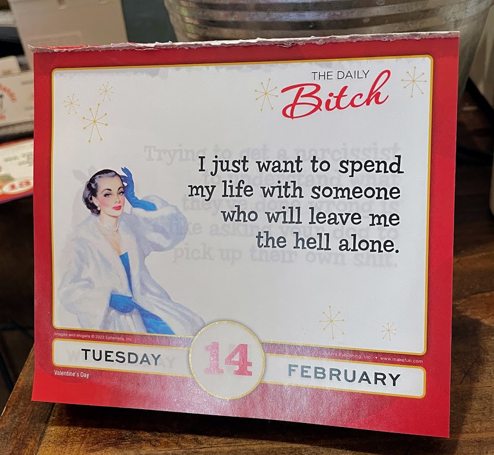 Daily Bitch Calendar Page